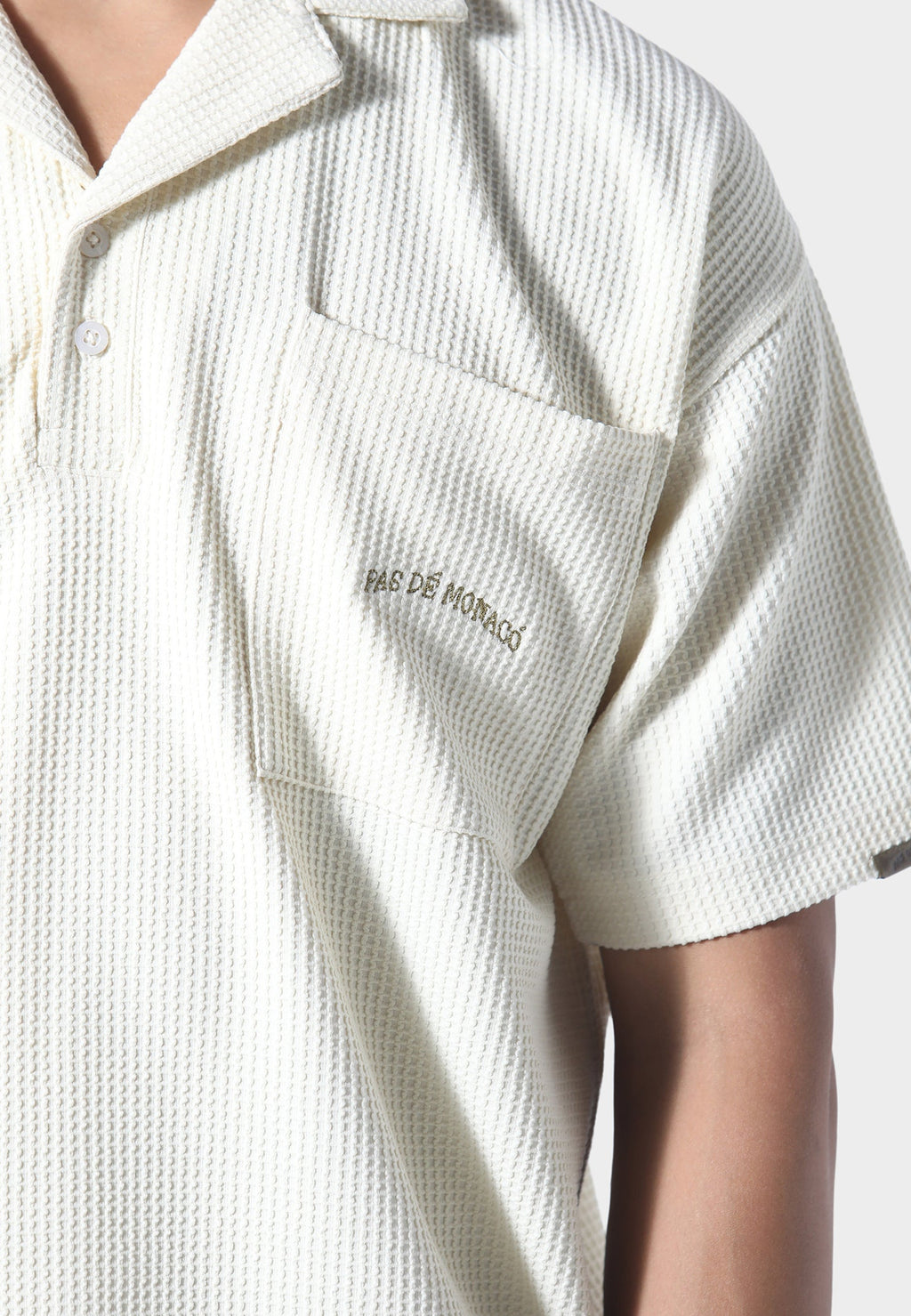 WAFFLE POLO OFF WHITE