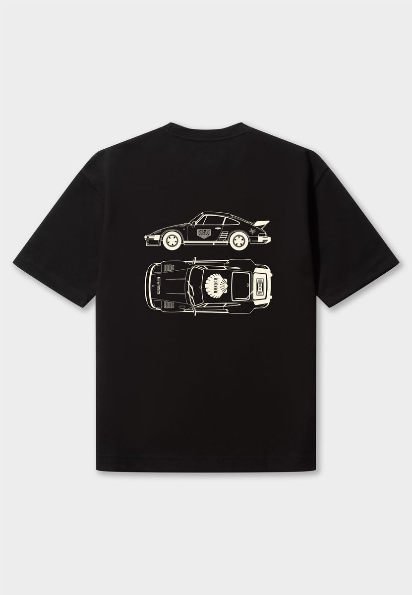 SLANTED T-SHIRT  BLACK