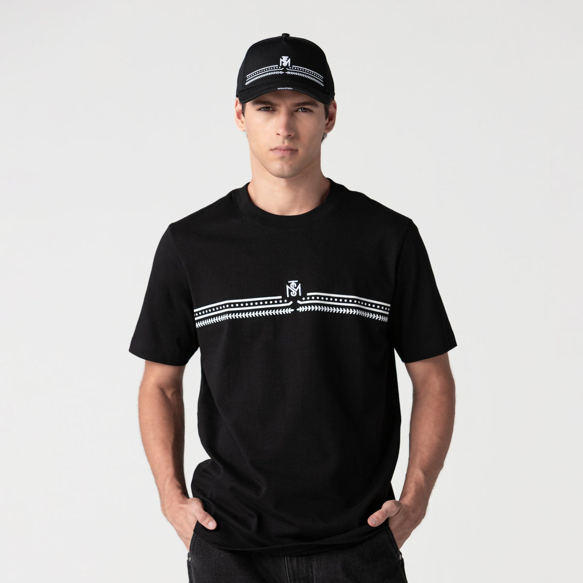 MANSARO T-SHIRT MEN BLACK