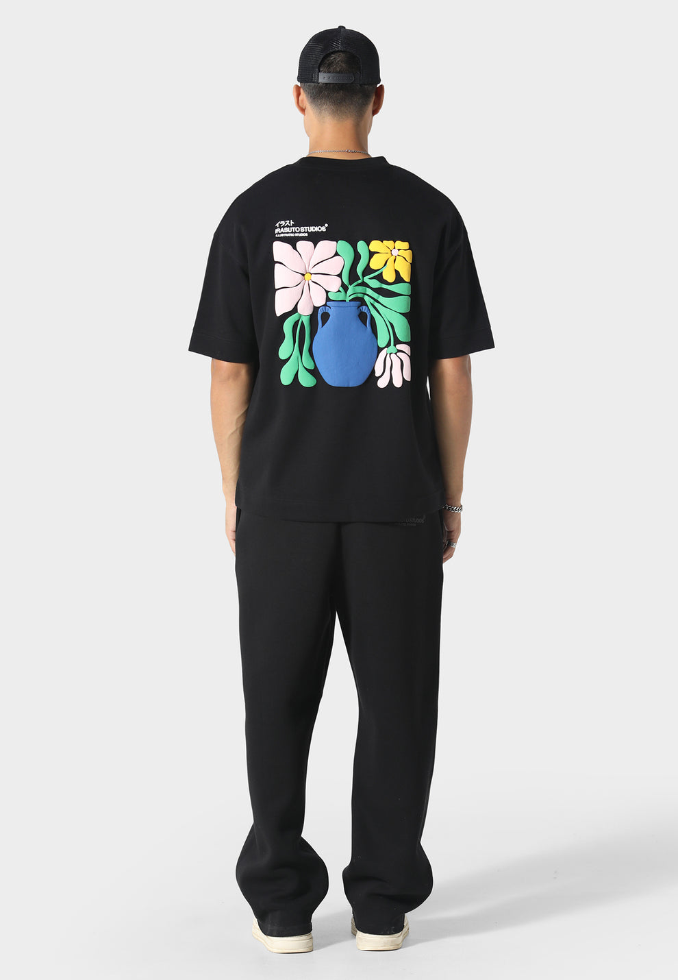 HIKARI BLOOM TSHIRT BLACK